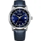 Citizen Automatic férfi karóra NJ0210-13L, kék számlappal, kék bőr szíjjal