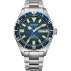 Citizen Automatic férfi karóra NY0129-58L, kék számlappal, ezüst nemesacél szíjjal