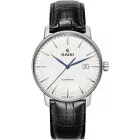 Rado Coupole Automatic férfi karóra R22876015, fehér számlappal, fekete bőr szíjjal