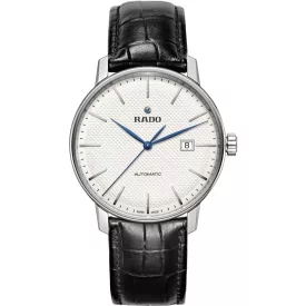 Rado Coupole Automatic férfi karóra R22876015, fehér számlappal, fekete bőr szíjjal