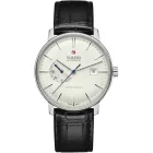 Rado Coupole Automatic Power Reserve férfi karóra R22878045, fehér számlappal, fekete bőr szíjjal