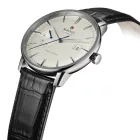 Rado Coupole Automatic Power Reserve férfi karóra R22878045, fehér számlappal, fekete bőr szíjjal