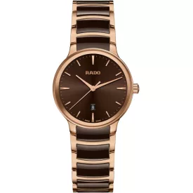 Rado Centrix női karóra R30024302, barna számlappal, barna nemesacél szíjjal