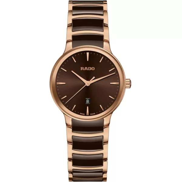 Rado Centrix női karóra R30024302, barna számlappal, barna nemesacél szíjjal