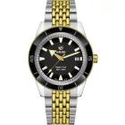 Rado Captain Cook férfi karóra R32138153, fekete számlappal, arany nemesacél szíjjal
