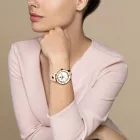 Rado Captain Cook Marina Hoermanseder női karóra szett R32139708, fekete bőr szíjjal