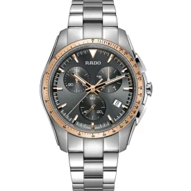 Rado HyperChrome Chronograph férfi karóra R32259163, szürke számlappal, szürke nemesacél szíjjal