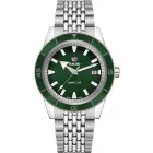 Rado Captain Cook Automatic férfi karóra szett R32505318, zöld számlappal, ezüst textil szíjjal