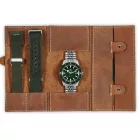 Rado Captain Cook Automatic férfi karóra szett R32505318, zöld számlappal, ezüst textil szíjjal