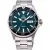 Orient Mako III Kamasu férfi karóra RA-AA0004E39B, zöld számlappal, ezüst nemesacél szíjjal