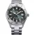 Orient Mako 40 férfi karóra RA-AC0Q13E30B, zöld számlappal, ezüst nemesacél szíjjal