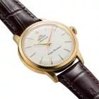 Orient Bambino 36 unisex karóra RA-BB0101S30B, fehér számlappal, barna bőr szíjjal
