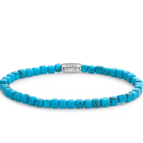 Rebel & Rose Roll The Dice - Turquoise unisex karkötő L RR-40094-S-L