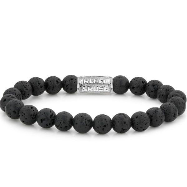 Rebel & Rose Black Moon férfi karkötő M RR-80011-S-M