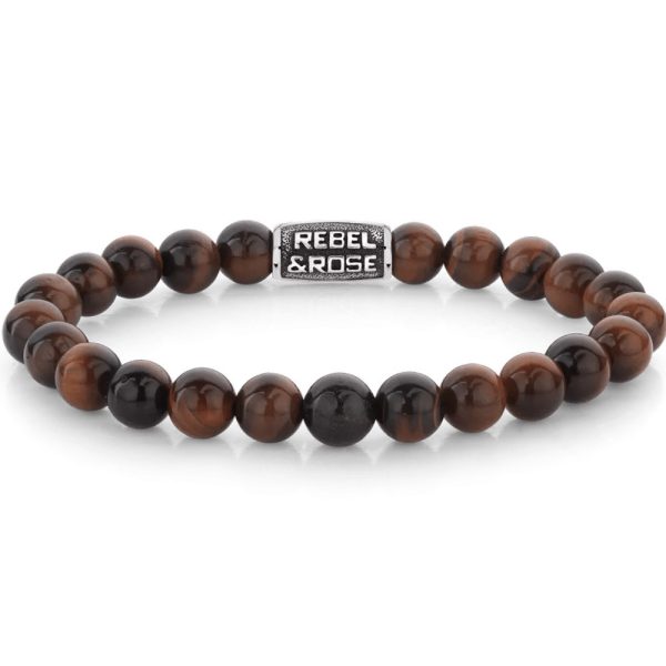 Rebel & Rose Tiger Red Vintage férfi karkötő M RR-80103-V-M