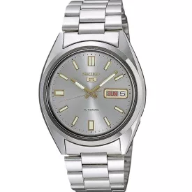 Seiko Seiko 5 férfi karóra SNXS75K1, ezüst számlappal, ezüst nemesacél szíjjal