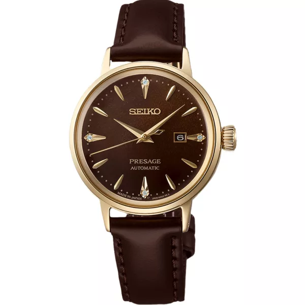 Seiko Presage Jamaican Coffee Diamond Set Cocktail Time női karóra SRE020J1