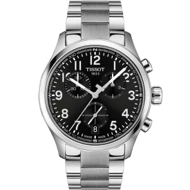 Tissot Sport Chrono L férfi karóra T116.417.11.052.00, fekete számlappal, ezüst nemesacél szíjjal