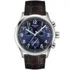 Tissot Sport Chrono L férfi karóra T116.417.16.042.00, kék számlappal, barna bőr szíjjal