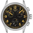 Tissot Chrono L férfi karóra T116.417.16.052.01, fekete számlappal, barna bőr szíjjal