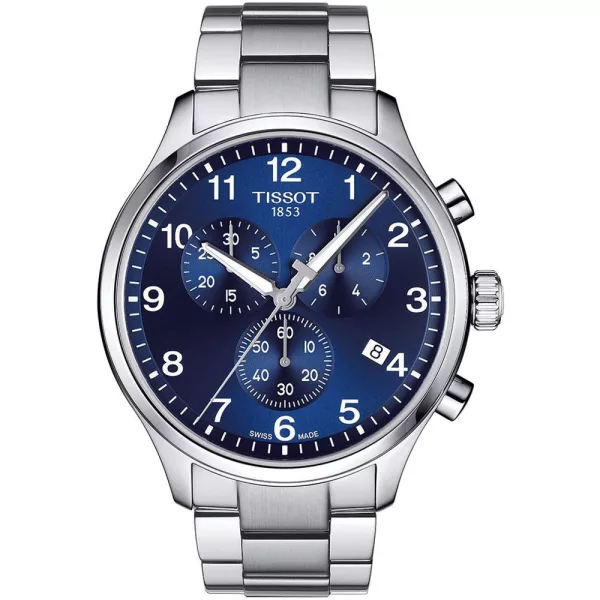 Tissot Chrono XL Classic férfi karóra T116.617.11.047.01, kék számlappal, ezüst nemesacél szíjjal