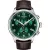 Tissot T-Classic Chrono XL férfi karóra T116.617.16.092.00, zöld számlappal, barna bőr szíjjal