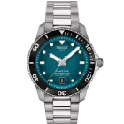 Tissot T-Sport Seastar 1000 Powermatic 80 férfi karóra T120.807.11.091.00, türkiz számlappal, ezüst nemesacél szíjjal