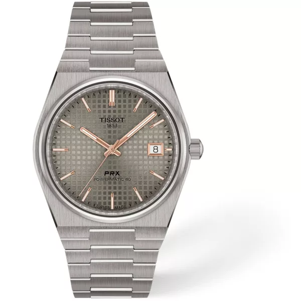 Tissot PRX Titanium unisex karóra T137.807.44.061.00, szürke számlappal, szürke titán szíjjal