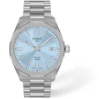 Tissot PRC 100 Solar férfi karóra T151.422.11.351.00, kék számlappal, ezüst nemesacél szíjjal