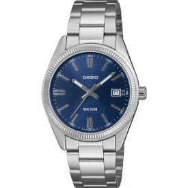 Casio Collection unisex karóra UTP-1302PD-2A1VEF, kék számlappal, ezüst nemesacél szíjjal