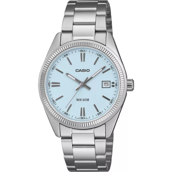 Casio Collection unisex karóra UTP-1302PD-2A2VEF, kék számlappal, ezüst nemesacél szíjjal