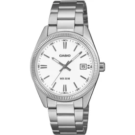 Casio Collection unisex karóra UTP-1302PD-7AVEF, fehér számlappal, ezüst nemesacél szíjjal